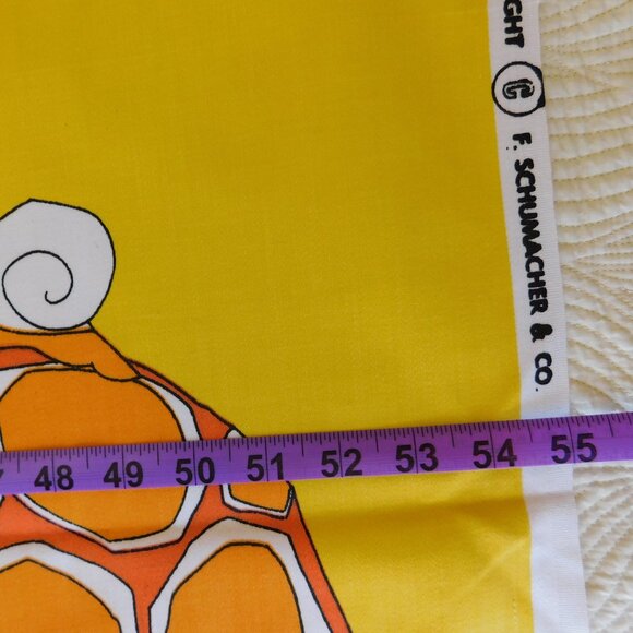 VTG groovy Katashas Unusuals wrap skirt fabric Schumacher Turtle Time material - Picture 6 of 16